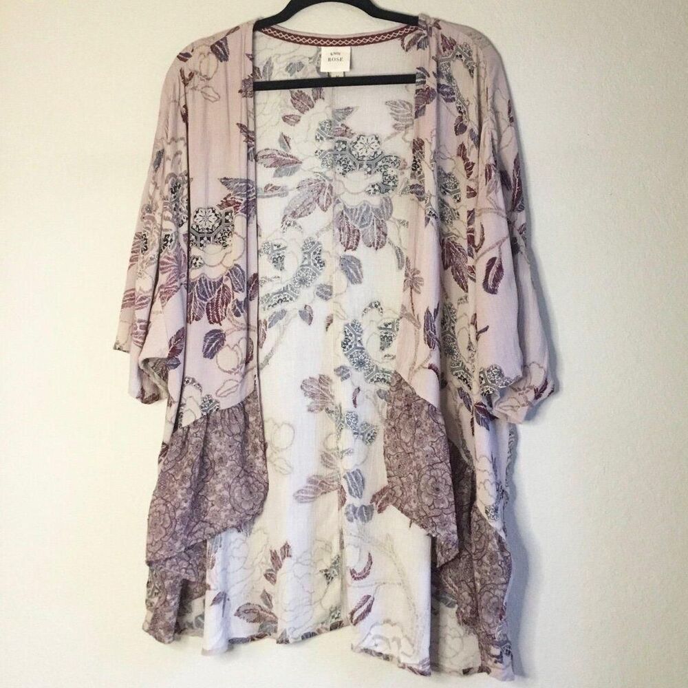 Knox rose duster coverup patchwork rose pattern witchy cottagecore fairycore M